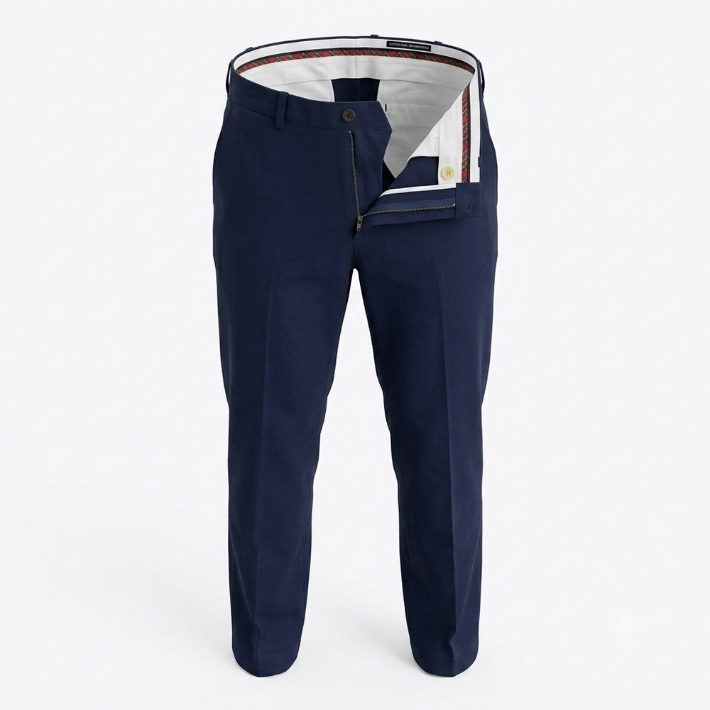 Polo Golf Ralph Lauren Mens Navy Shield Crest Plaid Lining Chino Pants 38x30